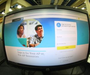 photo of an AP registration screen on a desktop