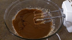 The batter will become more reminiscent of a cake batter at this point. 
