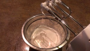 Whipped coconut cream is quite thick in comparison to regular whipped cream, but keeps its composure better.