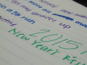 Here is a picture of Arlette Aguilar's (7) New Year's Resolution list.