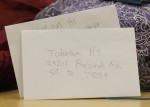We asked a student to address an envelope for us and here's what we got back.  Impressive, yes?