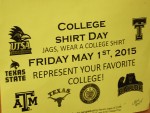 College shirt day 