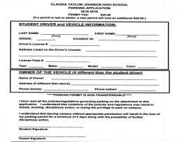 Junior and seniors can apply for parking permits in August, right before school starts.