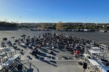 band students on the band pad