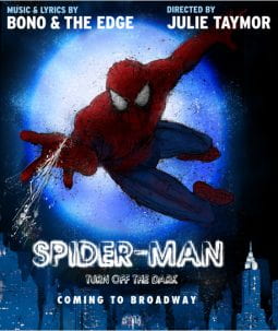 Broadway poster for "Spider-Man: Turn off the Dark