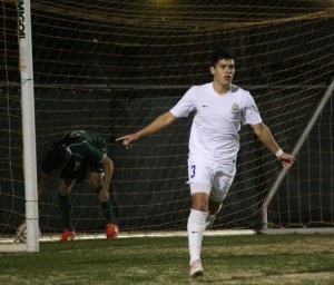 Ricardo Flores, scored the first goal against Reagan, bringing him to a total of two this season. Photo by Jacob Dukes
