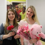 Lena Roha (12) and Brooklyn Carleston (12) showed off their Valentines Day gifts. 