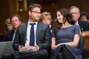 Seth and his wife, Lauren, at the hearing. Picture from Google Images