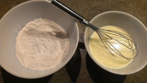 It is suggested that all of your ingredients be at room temperature before whisking, but that is only precautionary.