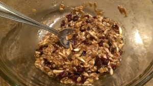 Stir thoroughly, otherwise you’ll end up with huge chunks of dry oats.