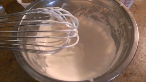 Whipping the cream into stiff peaks should take 6 to 8 minutes, depending on which method you use.