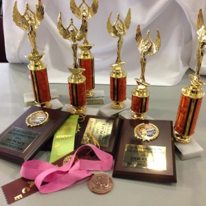 The trophies Mac UIL Academic team won.  Photo by: Mrs. Amanda Cardoza