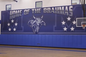 New banner in the large gym. Photo by: Julia Rash