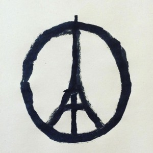 The "Peace for Paris" by Jean Jullien became image that became famous on social media after the Paris attacks Photo from: http://www.usmagazine.com/