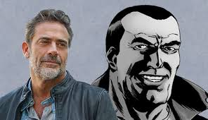 Negan from the graphic novels (right) and the actor that is going to portray him in the show, Jeffrey Dean Morgan (left). Photo by www.thewalkingdead.com
