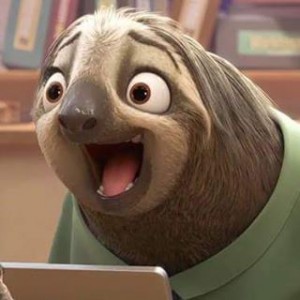 The character in the movie Flash the sloth. The detail on the animation can really be seen. Photo by www.midcoastrecord.com