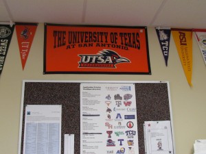 Pennants in the college center